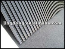 3mm to 6mm thickness wide ribbed rubber flooring mat